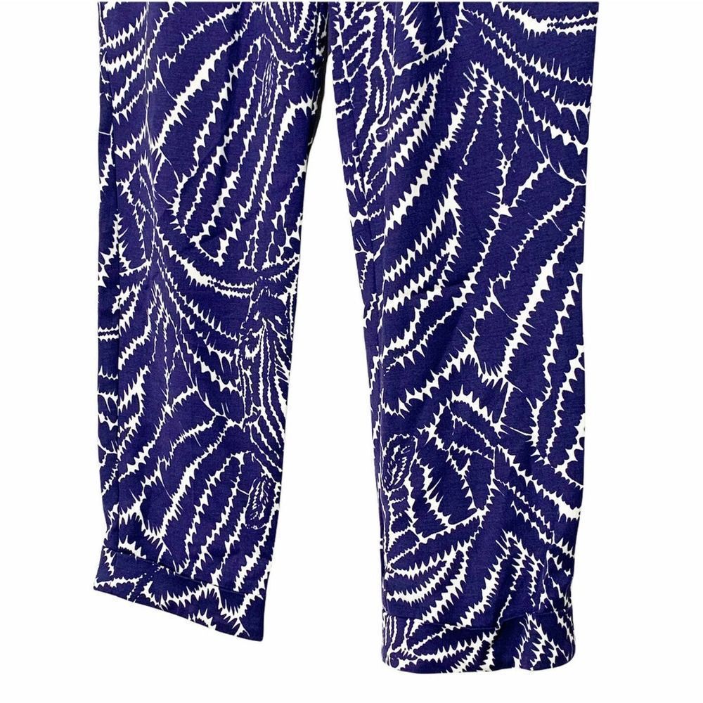 ❌SOLD❌ Lilly Pulitzer Women’s Peggy Zebra Print Blue White Pants Size 4 - Picture 7 of 12